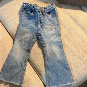 Wonder Nation Blue Kids Jeans with Silver Bow Accents